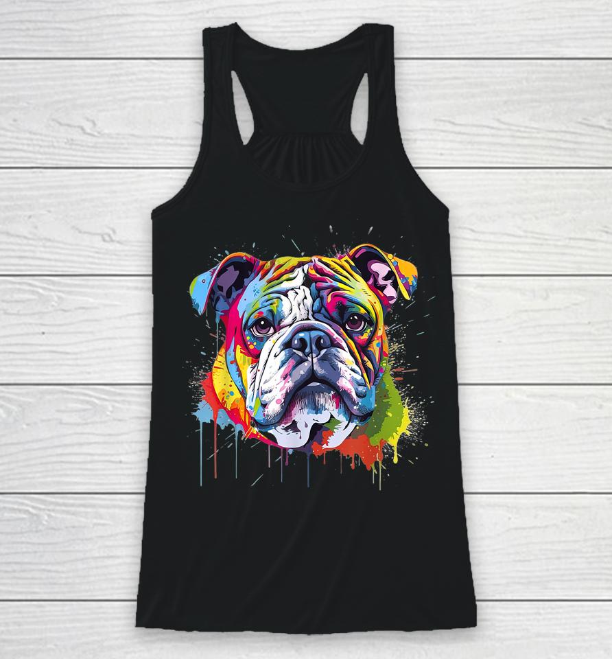 Proud To Be A Bulldog Lover Racerback Tank