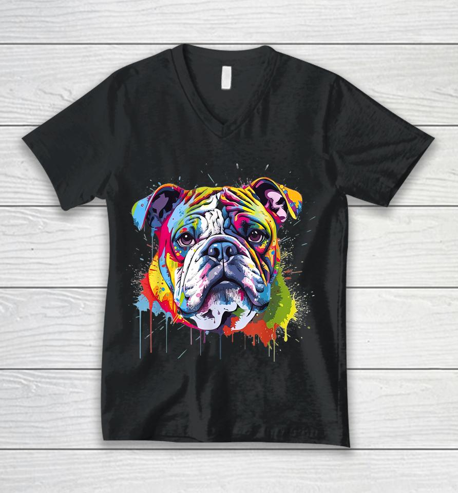 Proud To Be A Bulldog Lover Unisex V-Neck T-Shirt