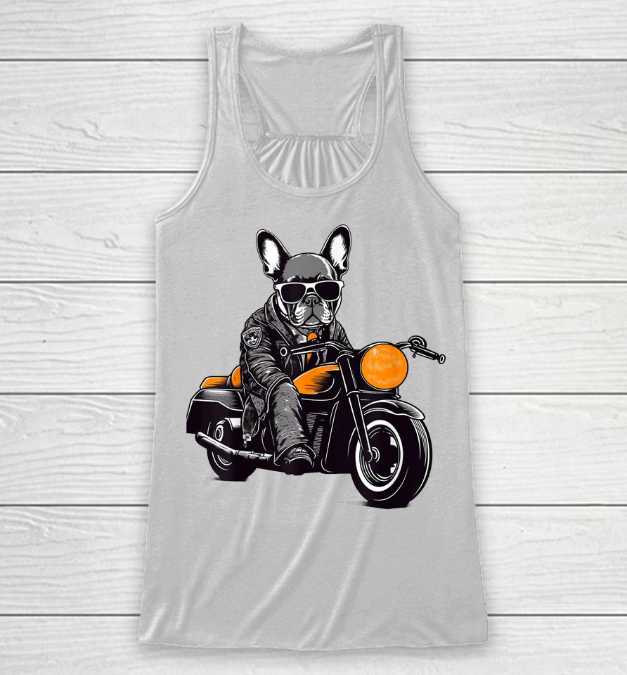 Proud To Be A Frenchie Lover Racerback Tank