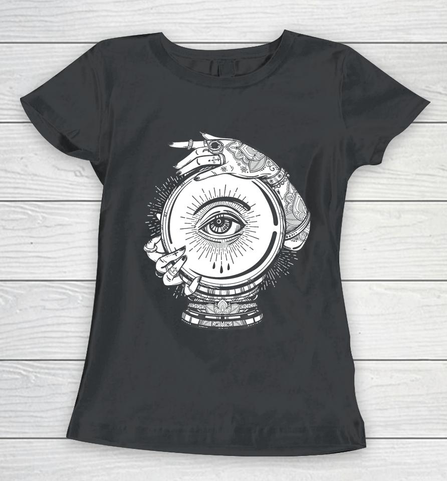 Psychic Crystal Ball Mystic Gypsy Fortune Teller Women T-Shirt