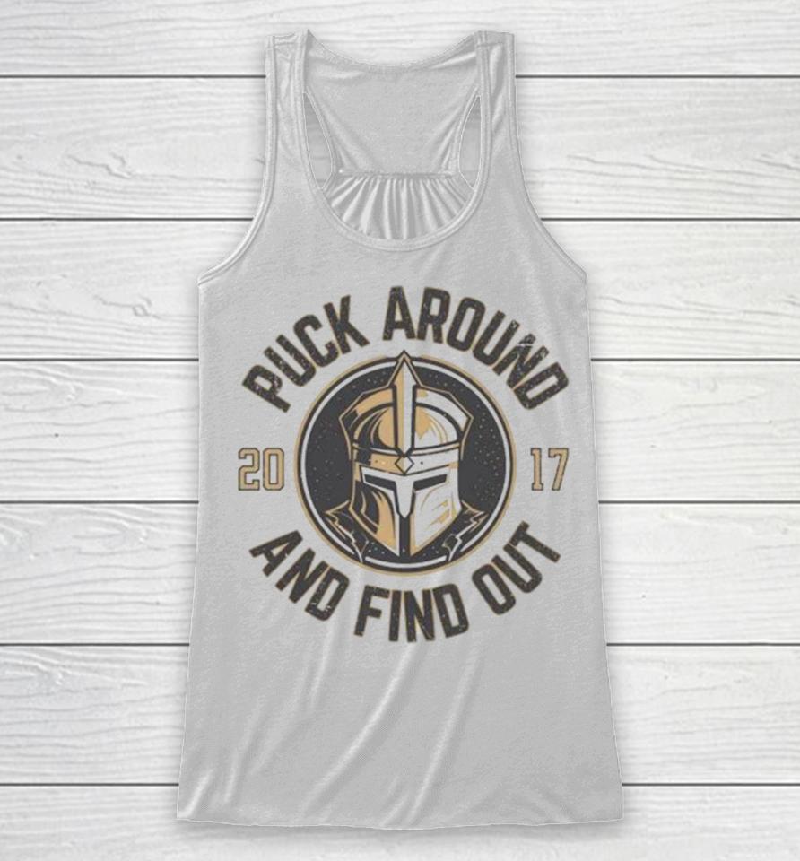 Puck Around And Find Out Vegas Golden Knights Racerback Tank
