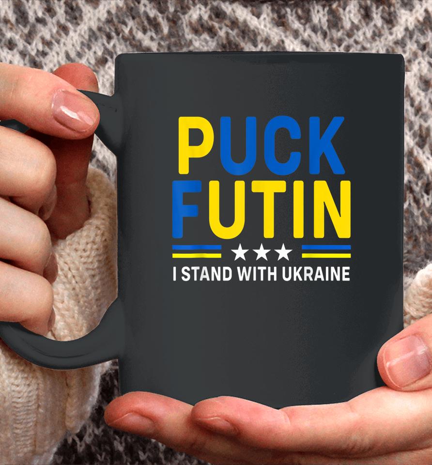 Puck Futin I Stand With Ukraine Flag Support Coffee Mug