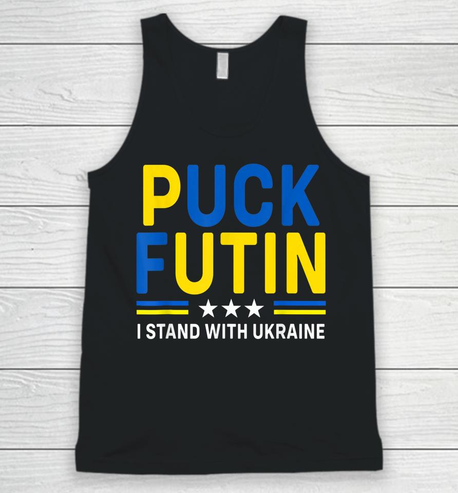 Puck Futin I Stand With Ukraine Flag Support Unisex Tank Top