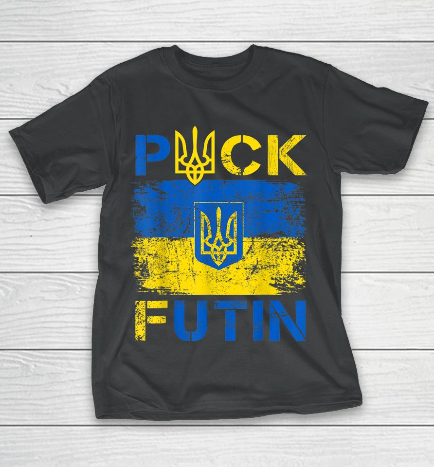 Puck Futin Meme I Stand With Ukraine Ukrainian Lover Support T-Shirt