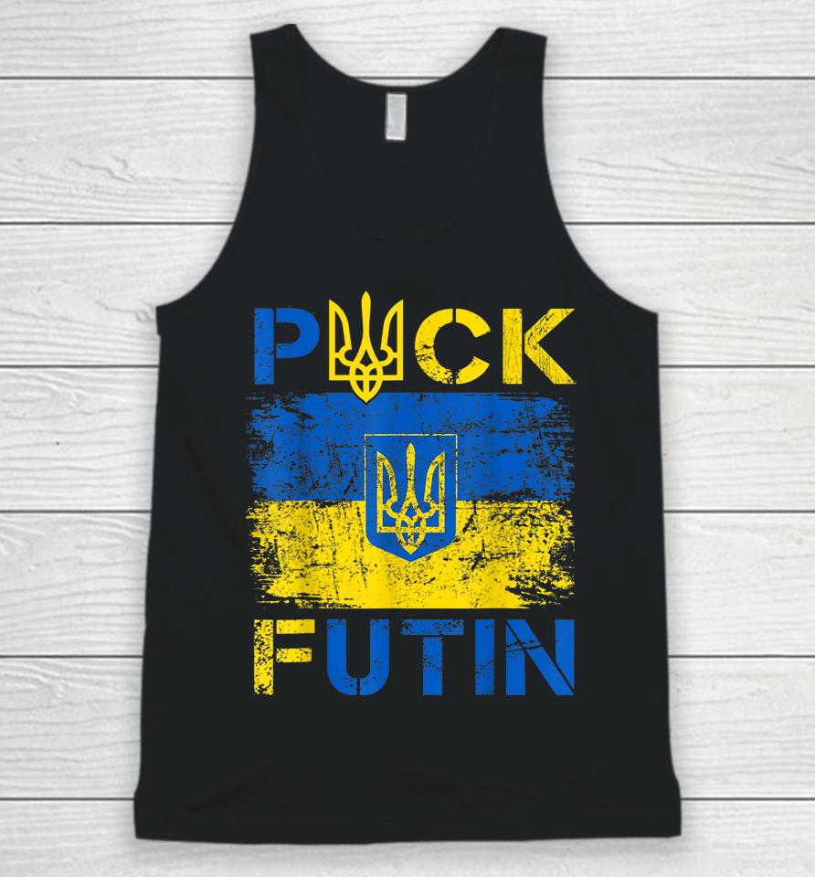 Puck Futin Meme I Stand With Ukraine Ukrainian Lover Support Unisex Tank Top