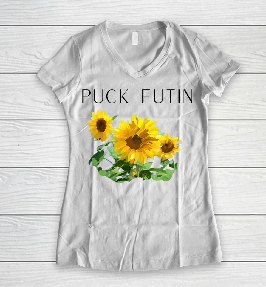 Puck Futin Women V-Neck T-Shirt