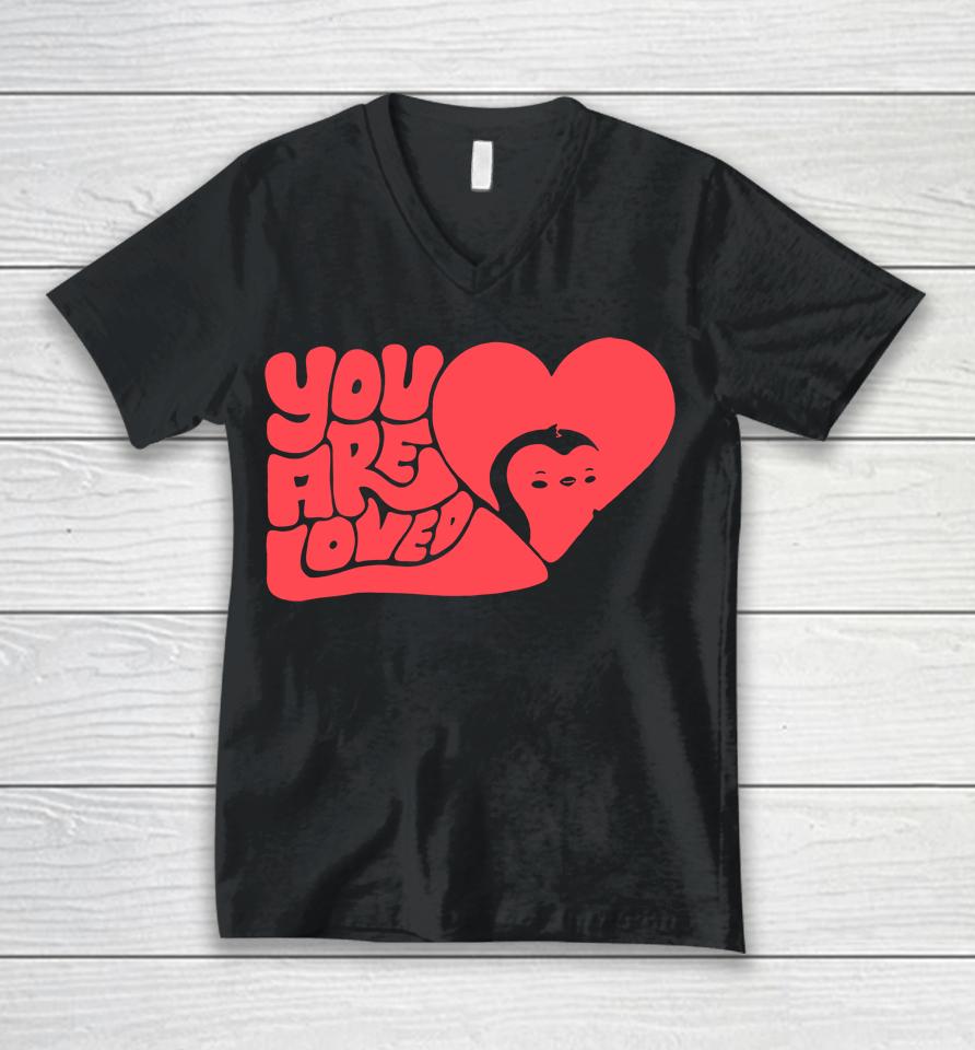 Pudgy Penguins Merch You Are Loved Unisex V-Neck T-Shirt