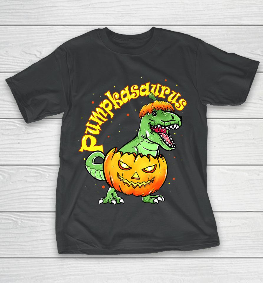 Pumpkasaurus Dinosaur Pumpkin Halloween T-Shirt