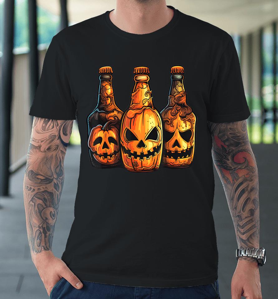 Pumpkin Beer Halloween Spooky Pumpkins Halloween Bar Crawl Premium T-Shirt