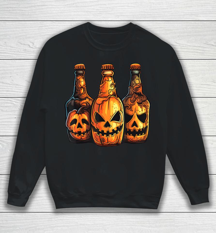 Pumpkin Beer Halloween Spooky Pumpkins Halloween Bar Crawl Sweatshirt
