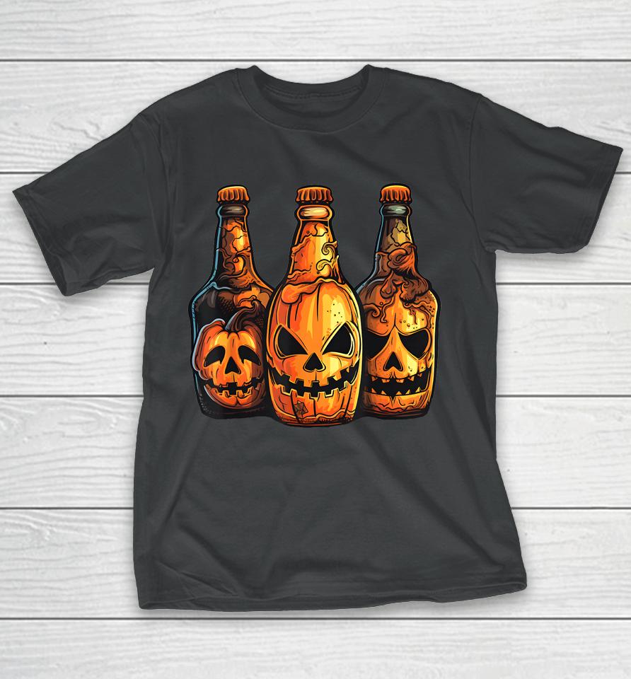 Pumpkin Beer Halloween Spooky Pumpkins Halloween Bar Crawl T-Shirt