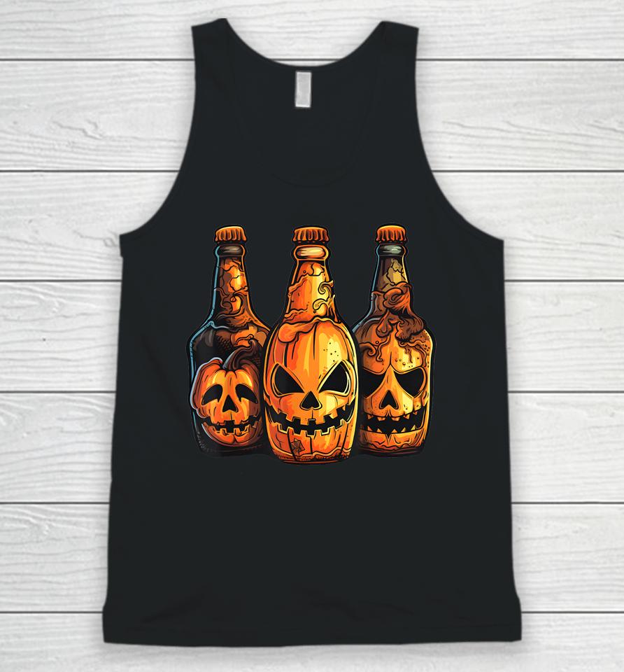 Pumpkin Beer Halloween Spooky Pumpkins Halloween Bar Crawl Unisex Tank Top