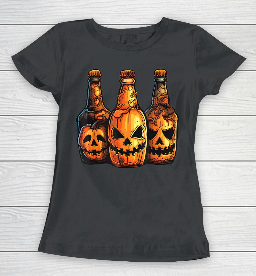 Pumpkin Beer Halloween Spooky Pumpkins Halloween Bar Crawl Women T-Shirt