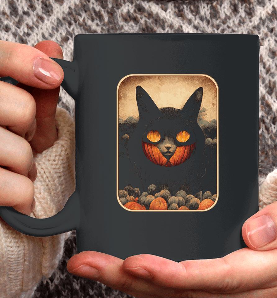Pumpkin Cat - Black Cat And Pumpkin Coffee Mug
