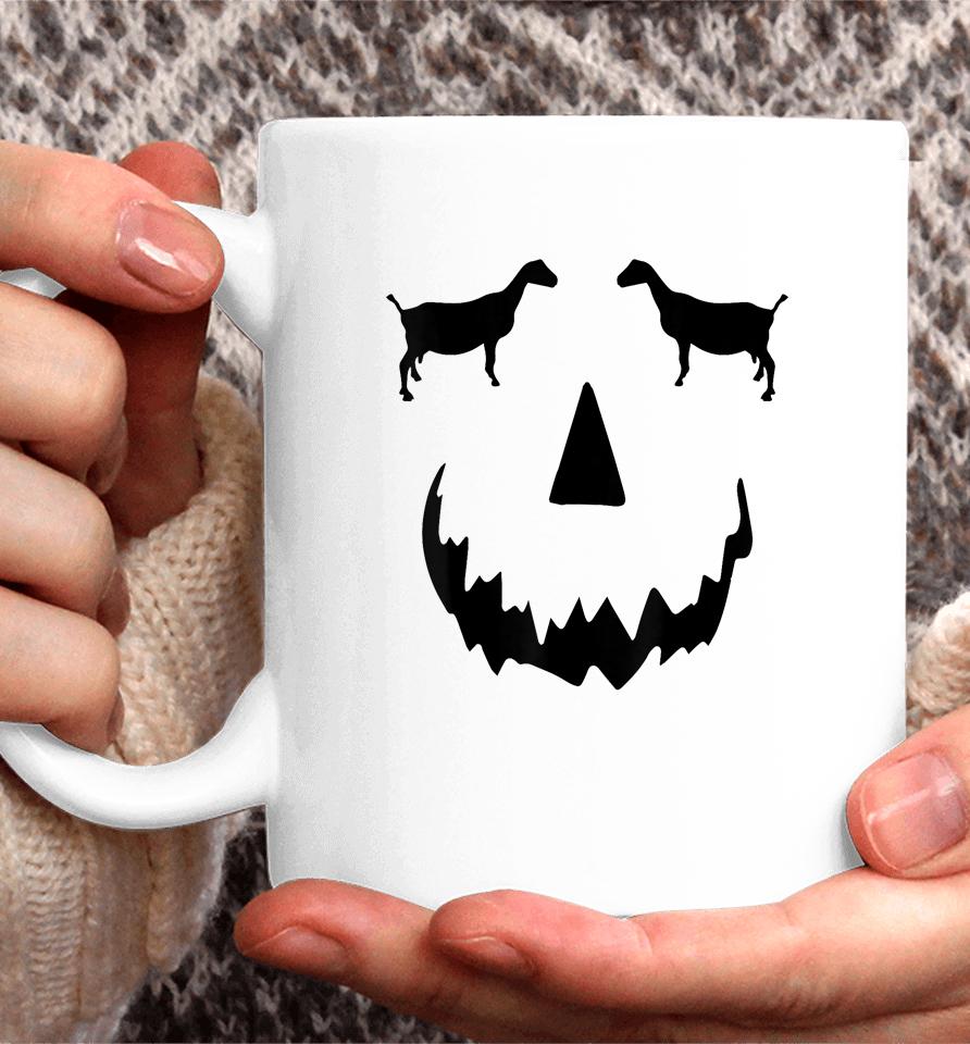 Pumpkin Lamancha Goat Halloween Coffee Mug