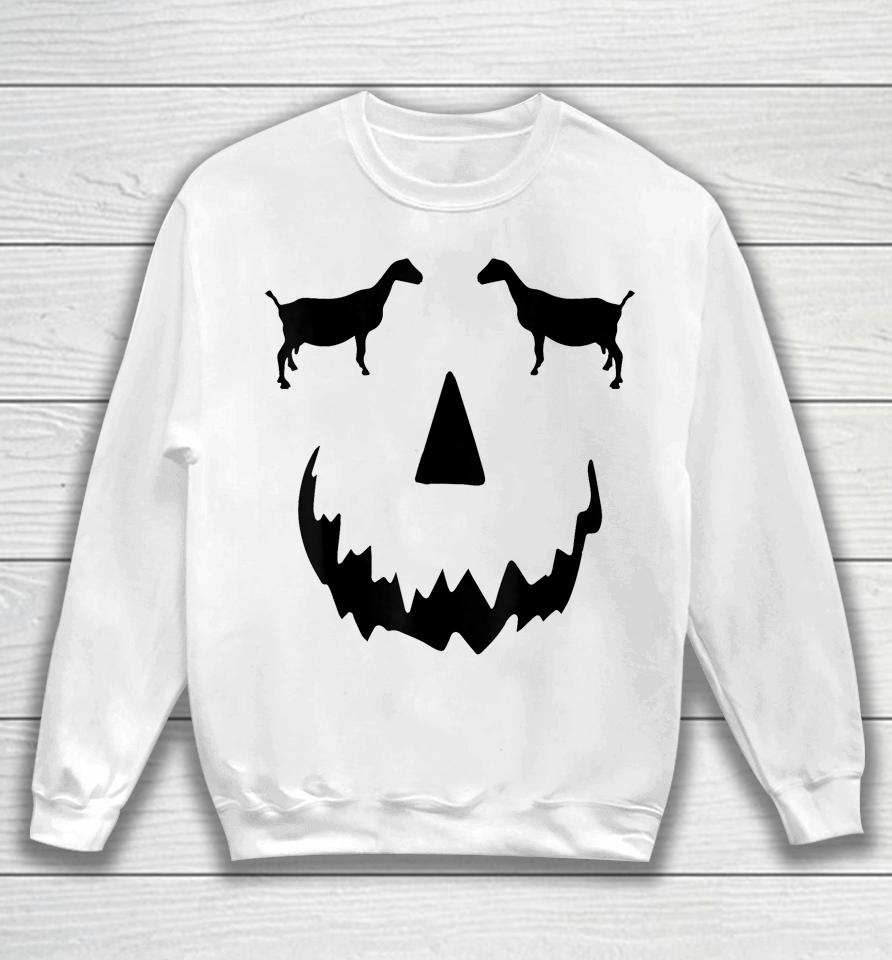 Pumpkin Lamancha Goat Halloween Sweatshirt