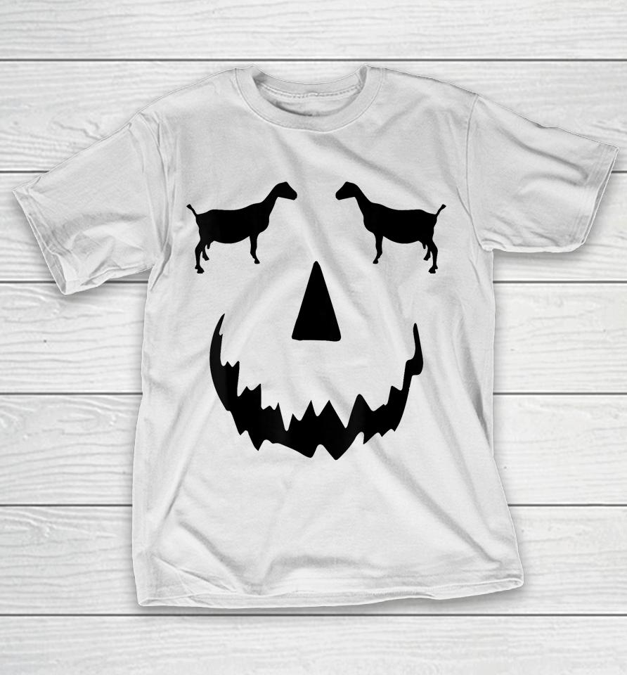 Pumpkin Lamancha Goat Halloween T-Shirt