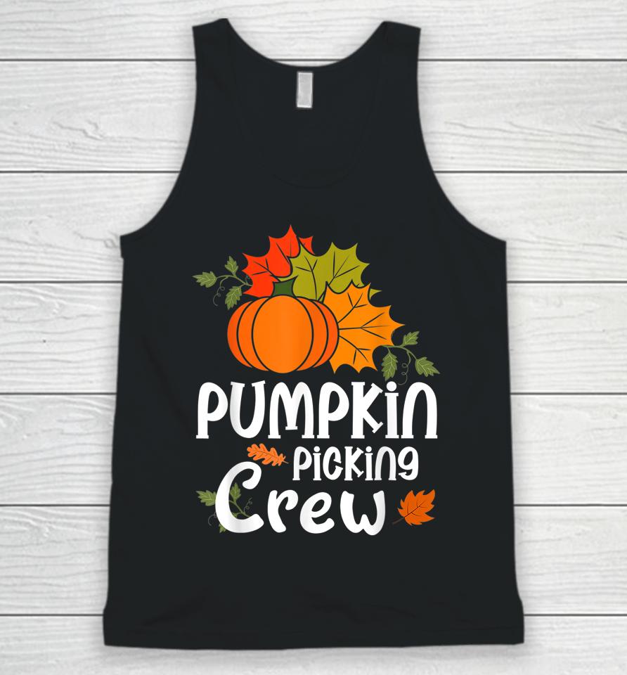 Pumpkin Picking Crew For Halloween Family Matching Unisex Tank Top