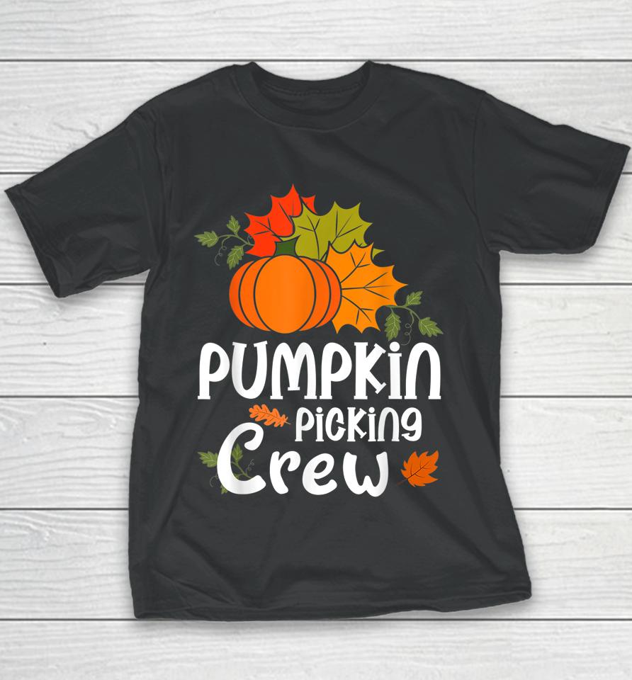 Pumpkin Picking Crew For Halloween Family Matching Youth T-Shirt