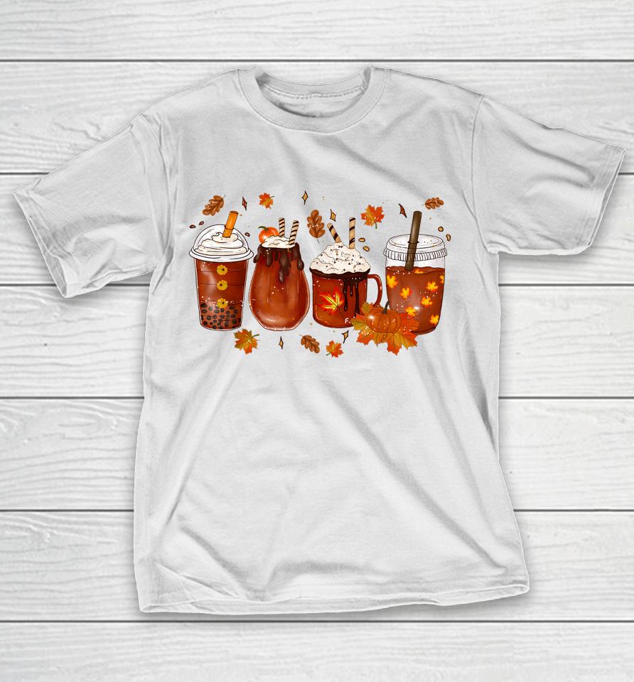 Pumpkin Spice Coffee Latte Fall Autumn Season T-Shirt