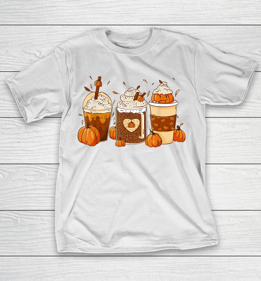 Pumpkin Spice Latte Fall Coffee Thanksgiving T-Shirt