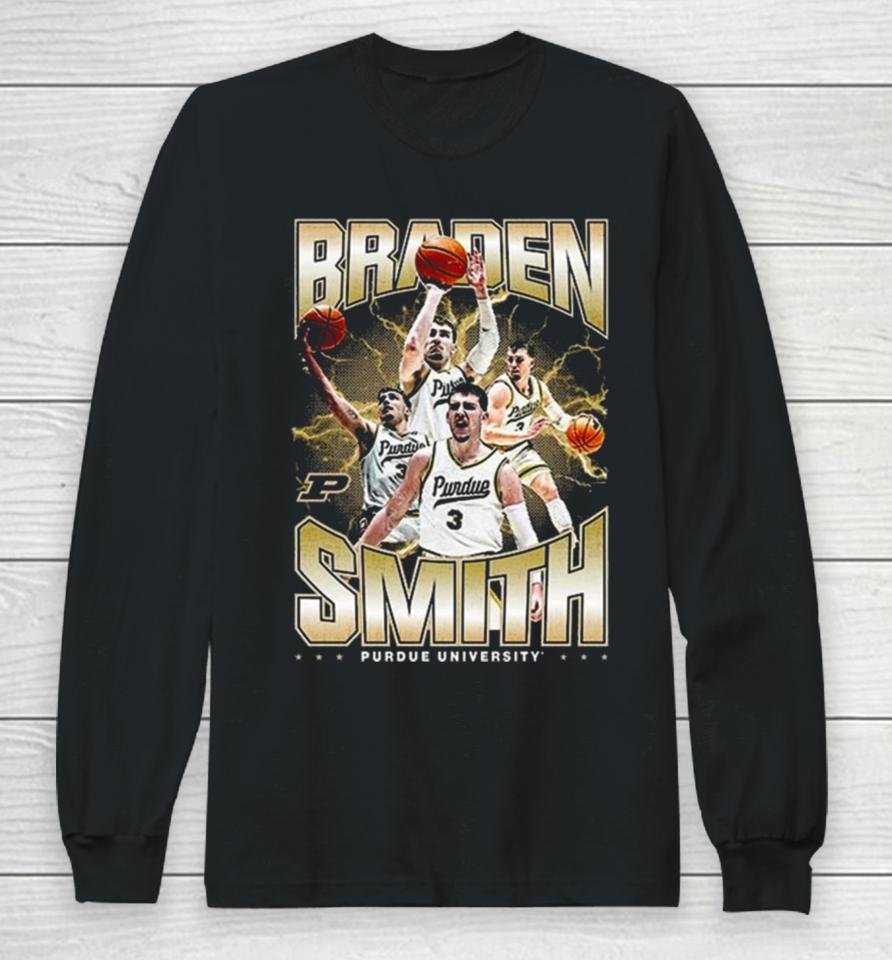 Purdue Boilermakers 2024 Ncaa Men’s Basketball Braden Smith 2023 – 2024 Post Season Long Sleeve T-Shirt