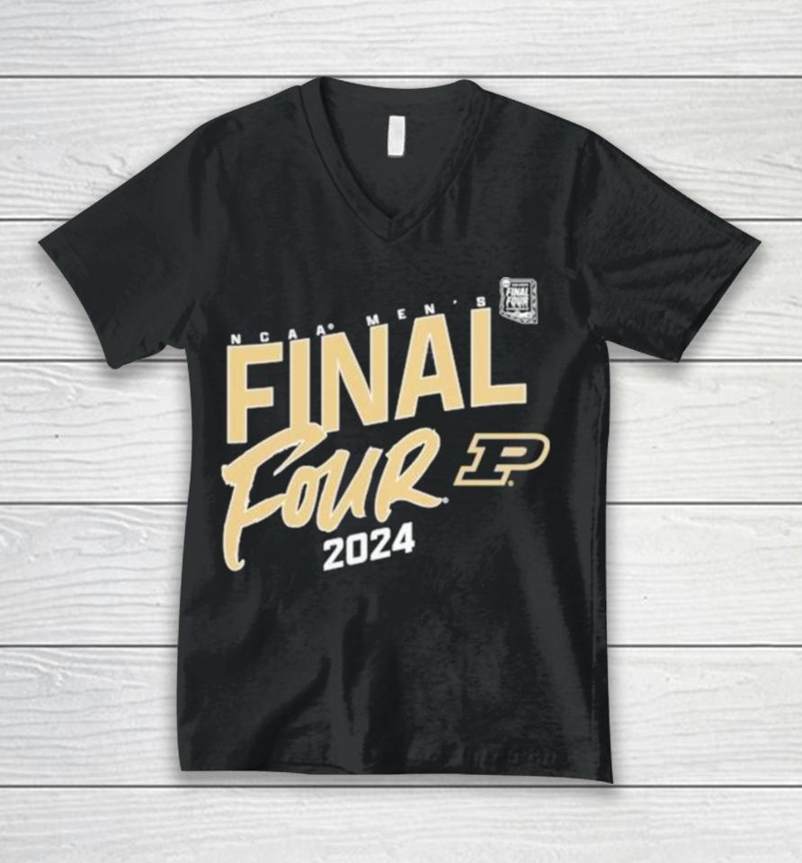 Purdue Boilermakers 2024 Ncaa Men’s Basketball Tournament March Madness Final Four Elite Pursuit Unisex V-Neck T-Shirt