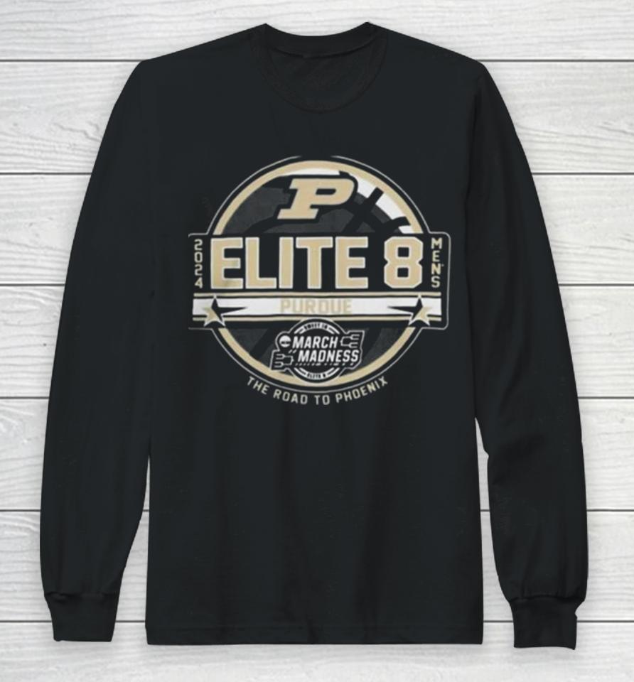 Purdue Boilermakers Men’s Basketball 2024 Elite 8 Long Sleeve T-Shirt