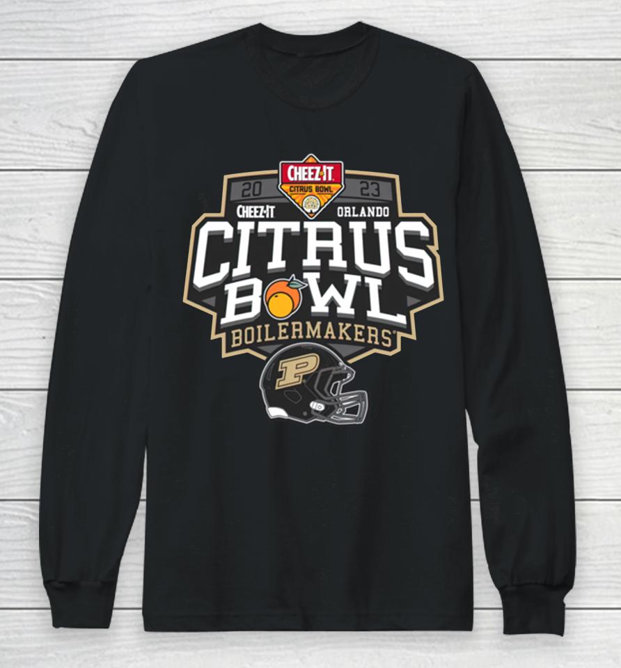 Purdue Citrus Bowl Boilermekers 2023 Black Shirt Frame Fcs Merch Long Sleeve T-Shirt