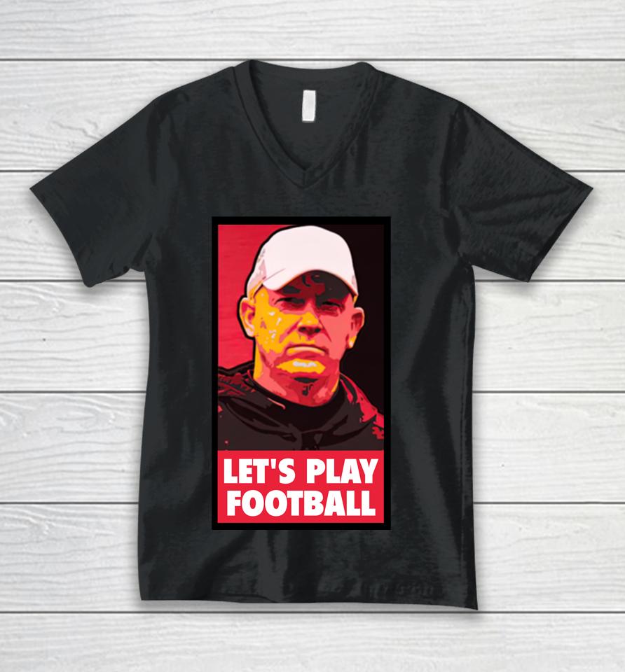 Purdue Football Brian Brohm Let's Play Football Unisex V-Neck T-Shirt
