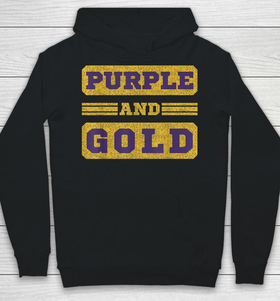 Purple And Gold Football Game Day Hoodie