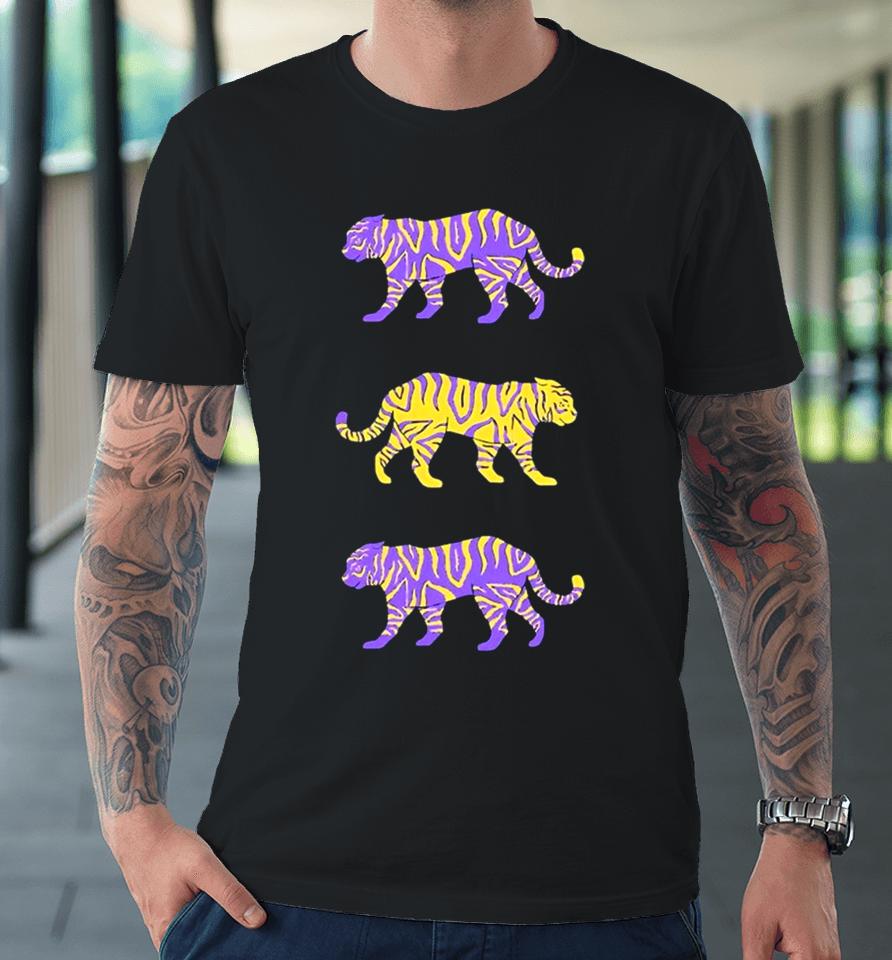 Purple And Gold Tigers Premium T-Shirt