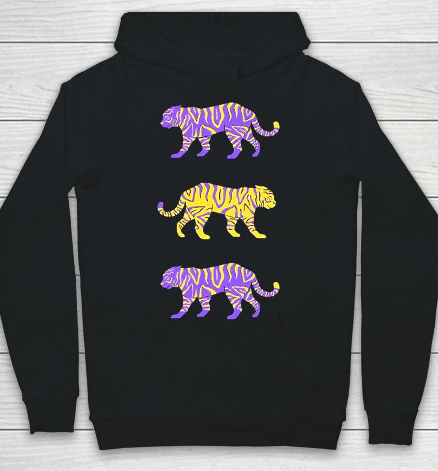 Purple And Gold Tigers Hoodie