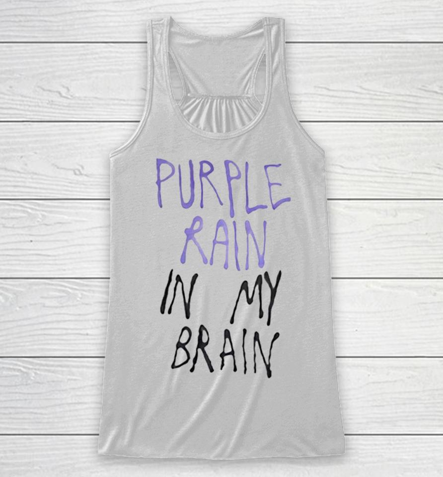 Purple Rain In My Brain Racerback Tank