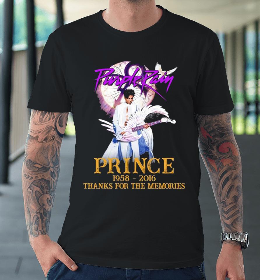 Purple Rain Prince 1958 To 2016 Thank You For The Memories Premium T-Shirt
