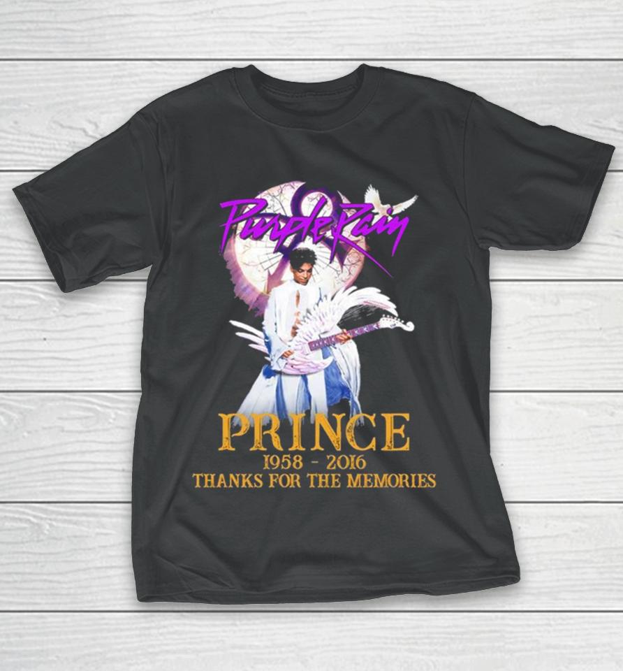 Purple Rain Prince 1958 To 2016 Thank You For The Memories T-Shirt