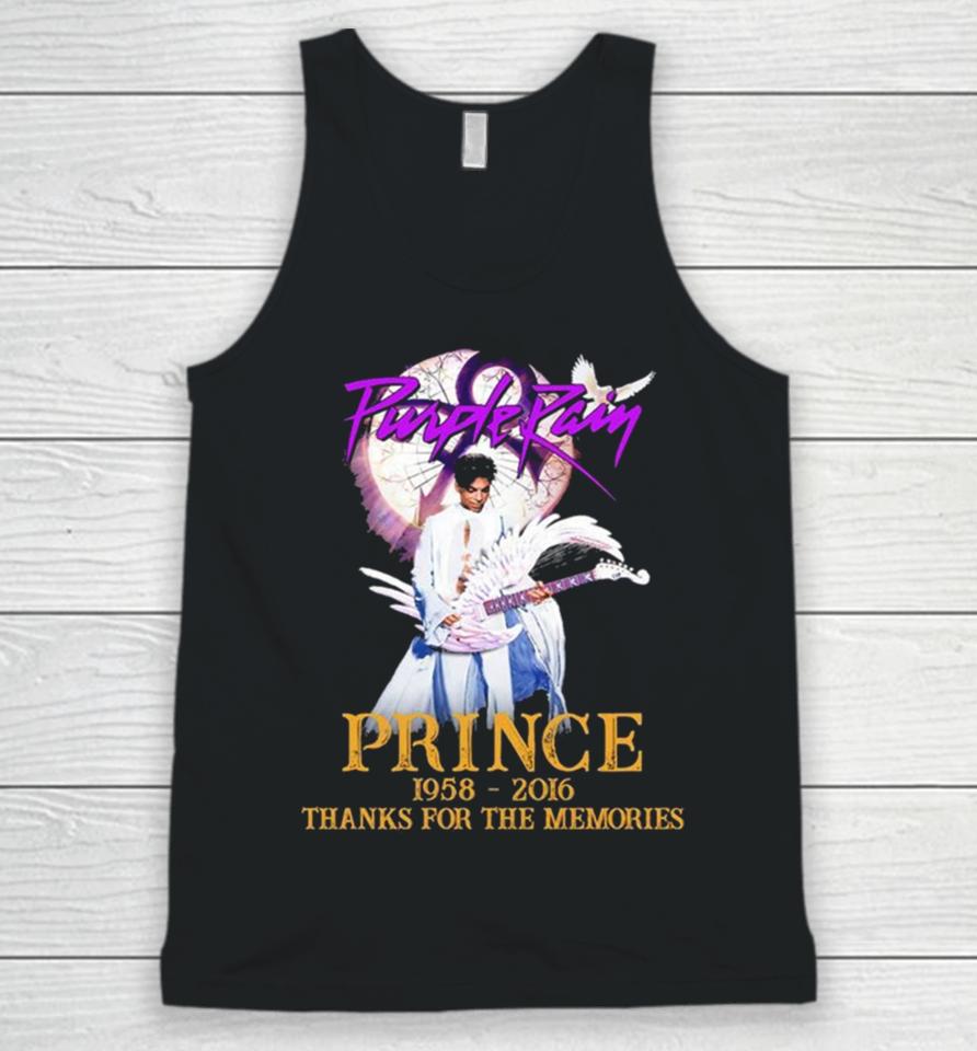 Purple Rain Prince 1958 To 2016 Thank You For The Memories Unisex Tank Top