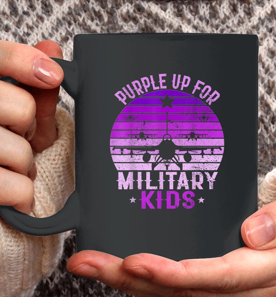 Purple Up For Military Kids Military Child Month 2023 Kids Coffee Mug