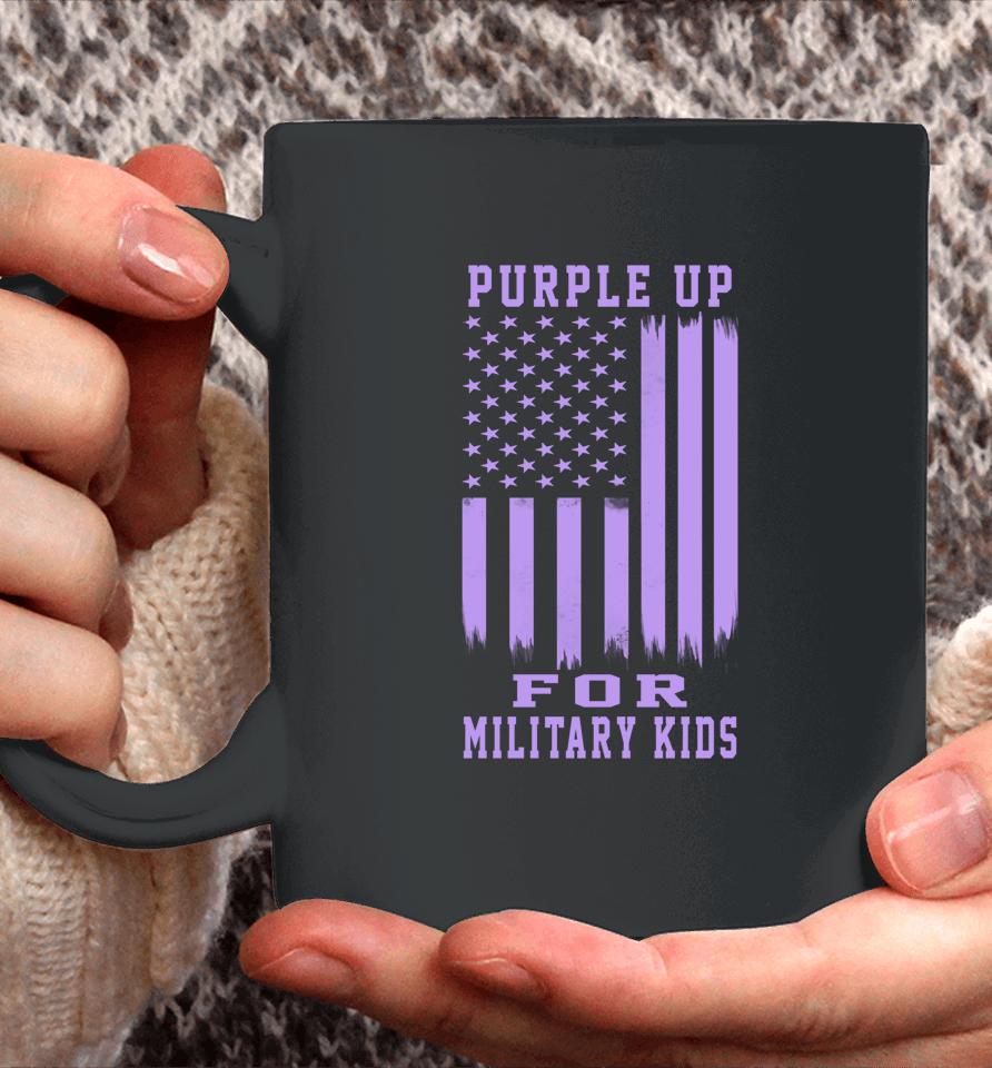 Purple Up For Military Kids Month Military Army Soldier Kids Coffee Mug