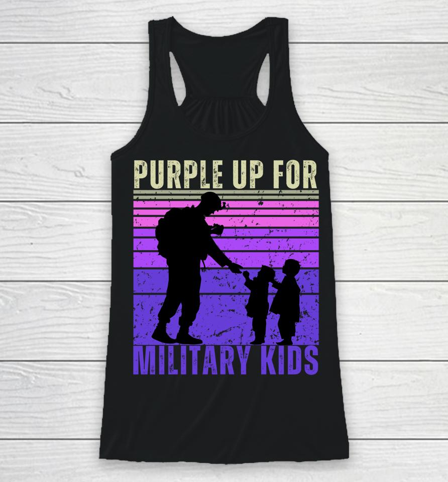 Purple Up For Military Kids Month Of The Military Child Racerback Tank
