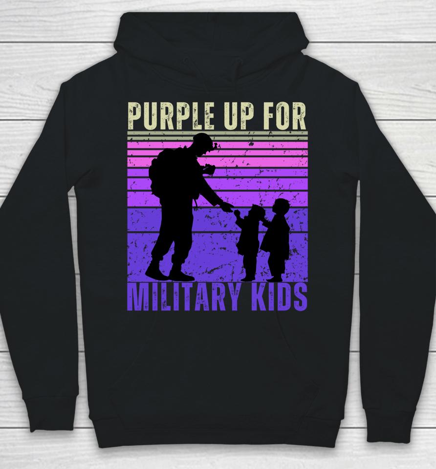 Purple Up For Military Kids Month Of The Military Child Hoodie