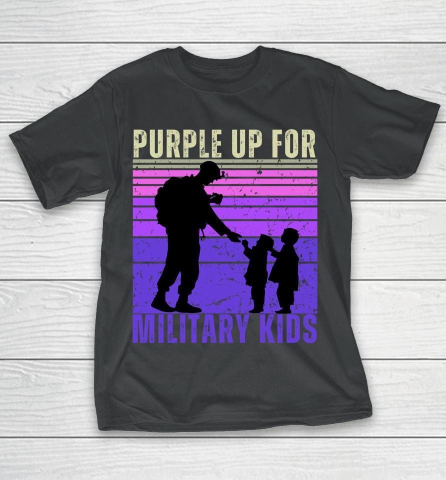 Purple Up For Military Kids Month Of The Military Child T-Shirt