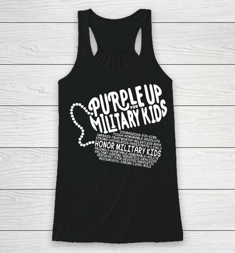 Purple Up For Military Kids Month Of The Military Child Racerback Tank