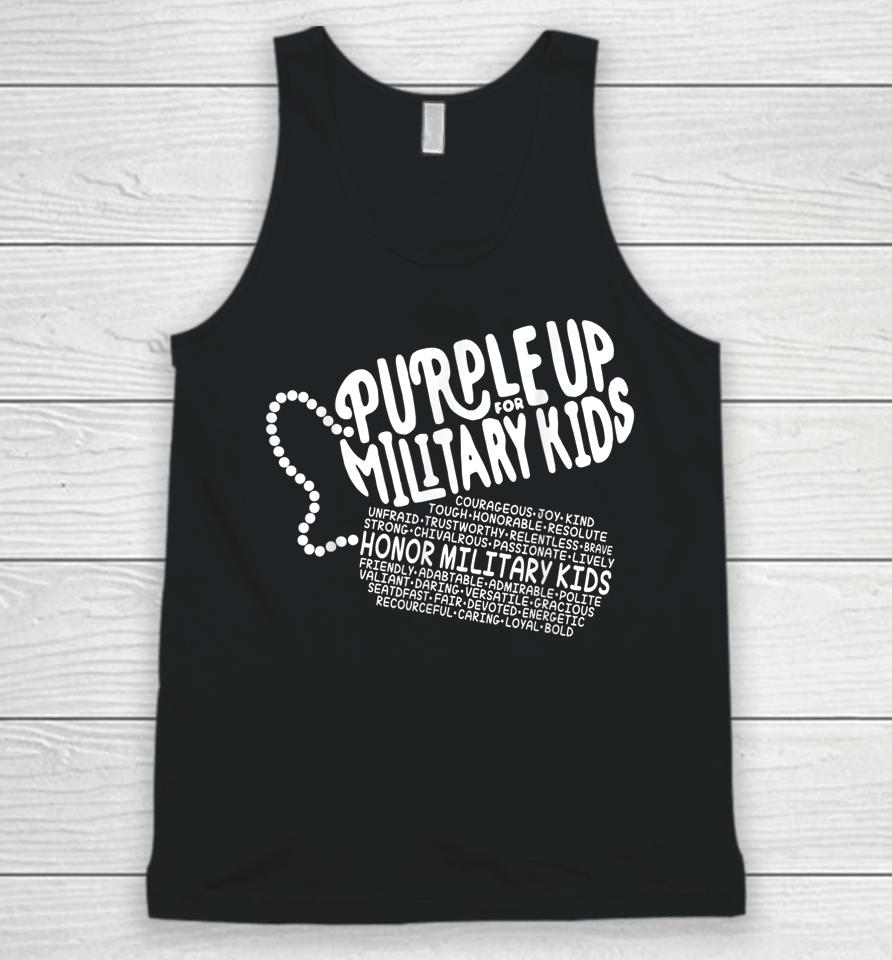 Purple Up For Military Kids Month Of The Military Child Unisex Tank Top