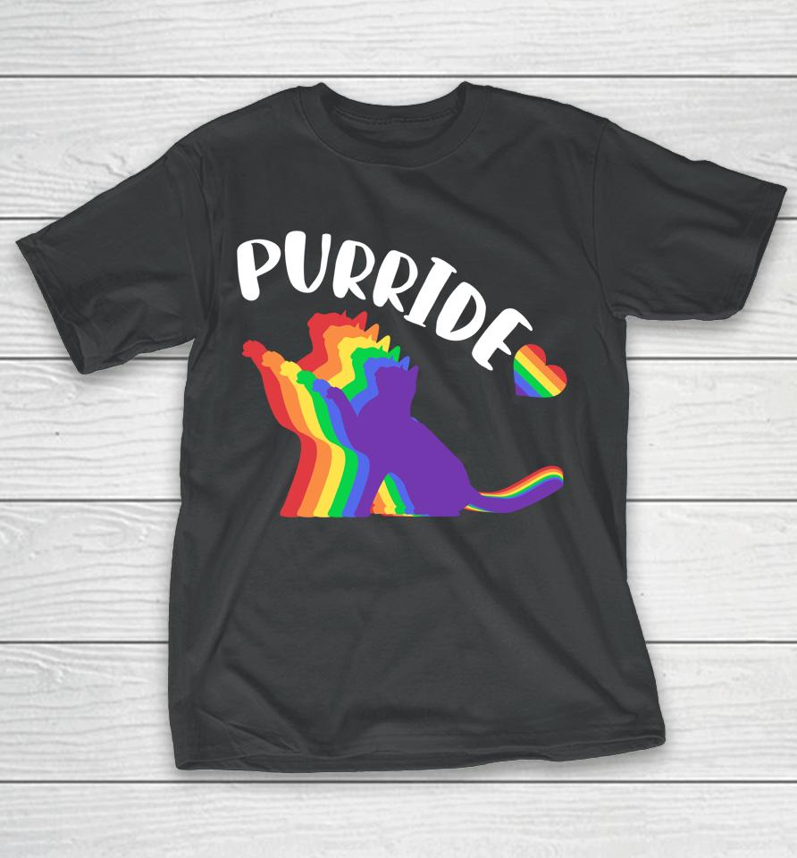Purride Shirt Gay Pride Cat Shirt Pride Cat Shirt Cat Lgbtq T-Shirt