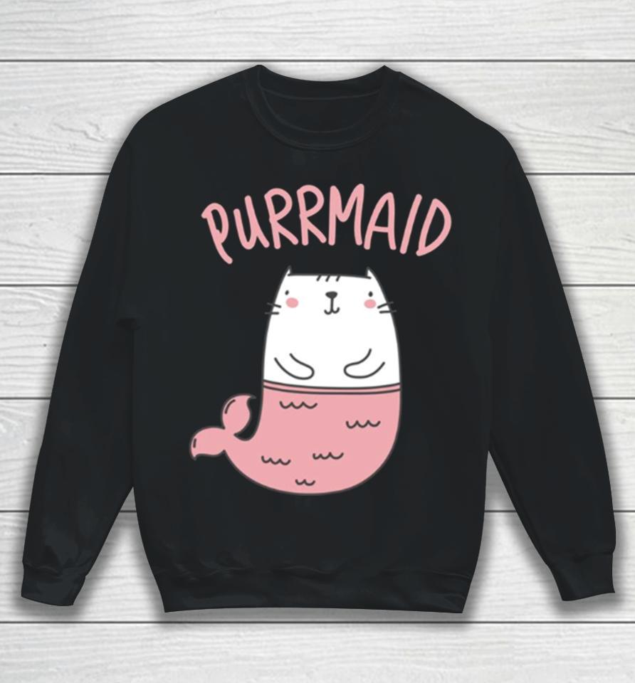 Purrmaid Mermaid Cat Cute Pink Cat Sweatshirt
