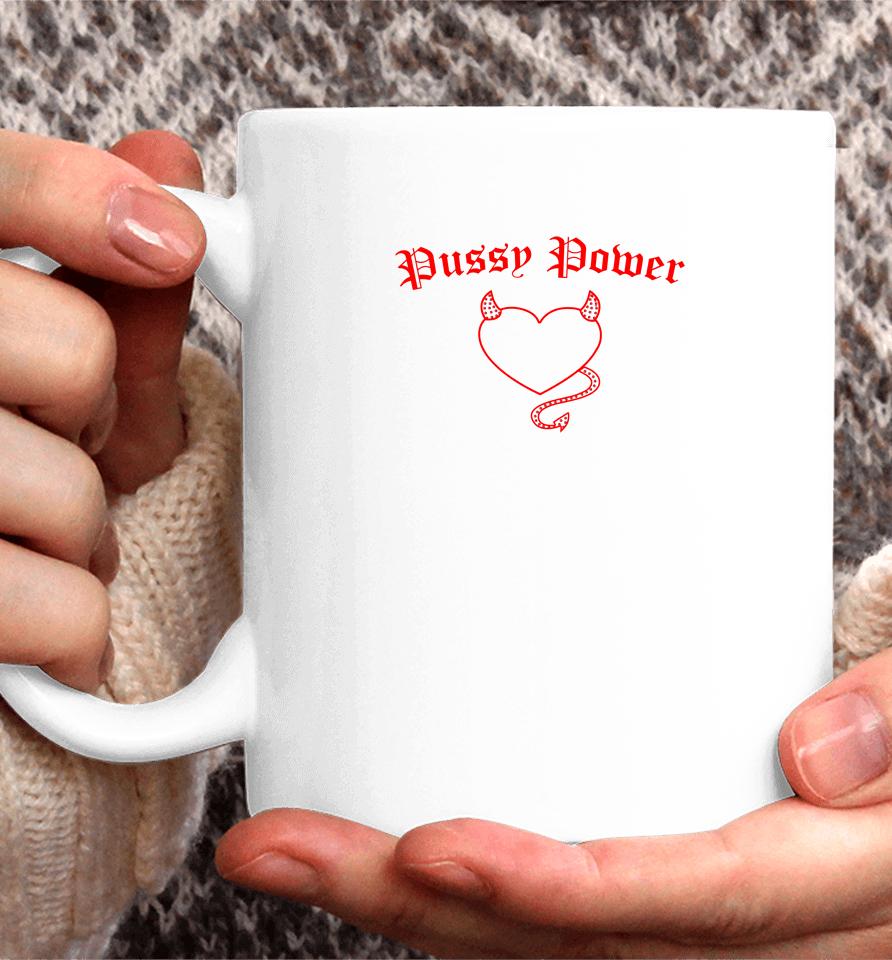 Pussy Power Rhinestone Coffee Mug
