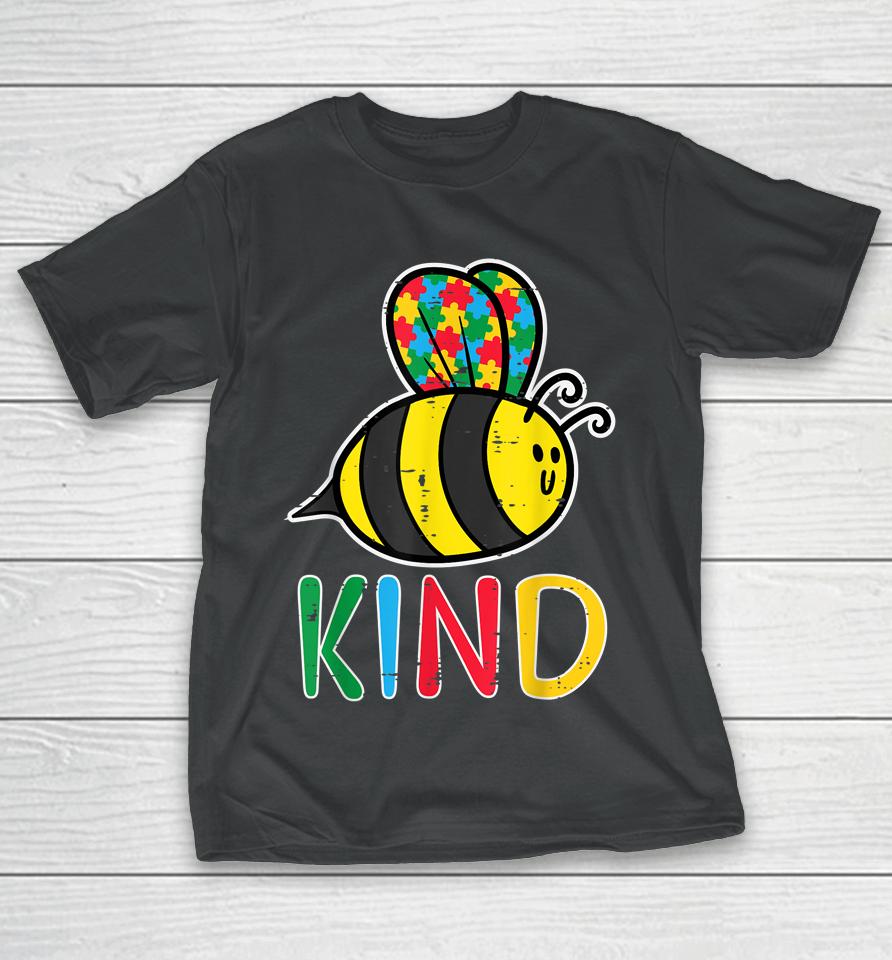 Puzzle Bee Kind Cute Autism Awareness T-Shirt