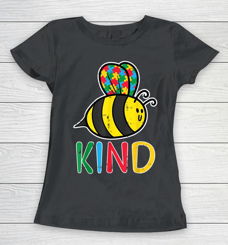 Puzzle Bee Kind Cute Autism Awareness Women T-Shirt