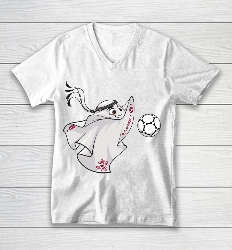 Qatar Fifa World Cup Mascot 2022 Unisex V-Neck T-Shirt